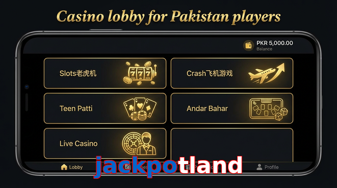 Lobby view of Jackpotland for Pakistan users